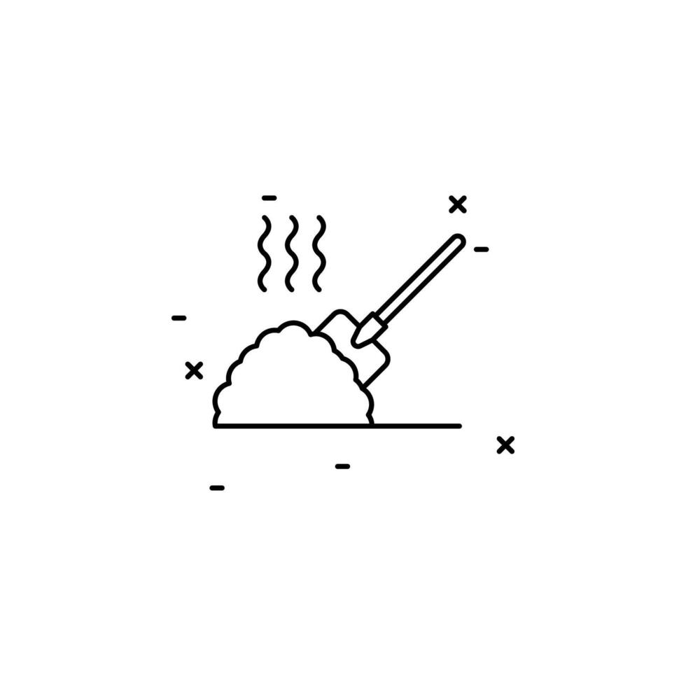 shovel, manure icon. Simple thin line, outline of Agriculture icons for UI and UX, website or mobile application on white background vector