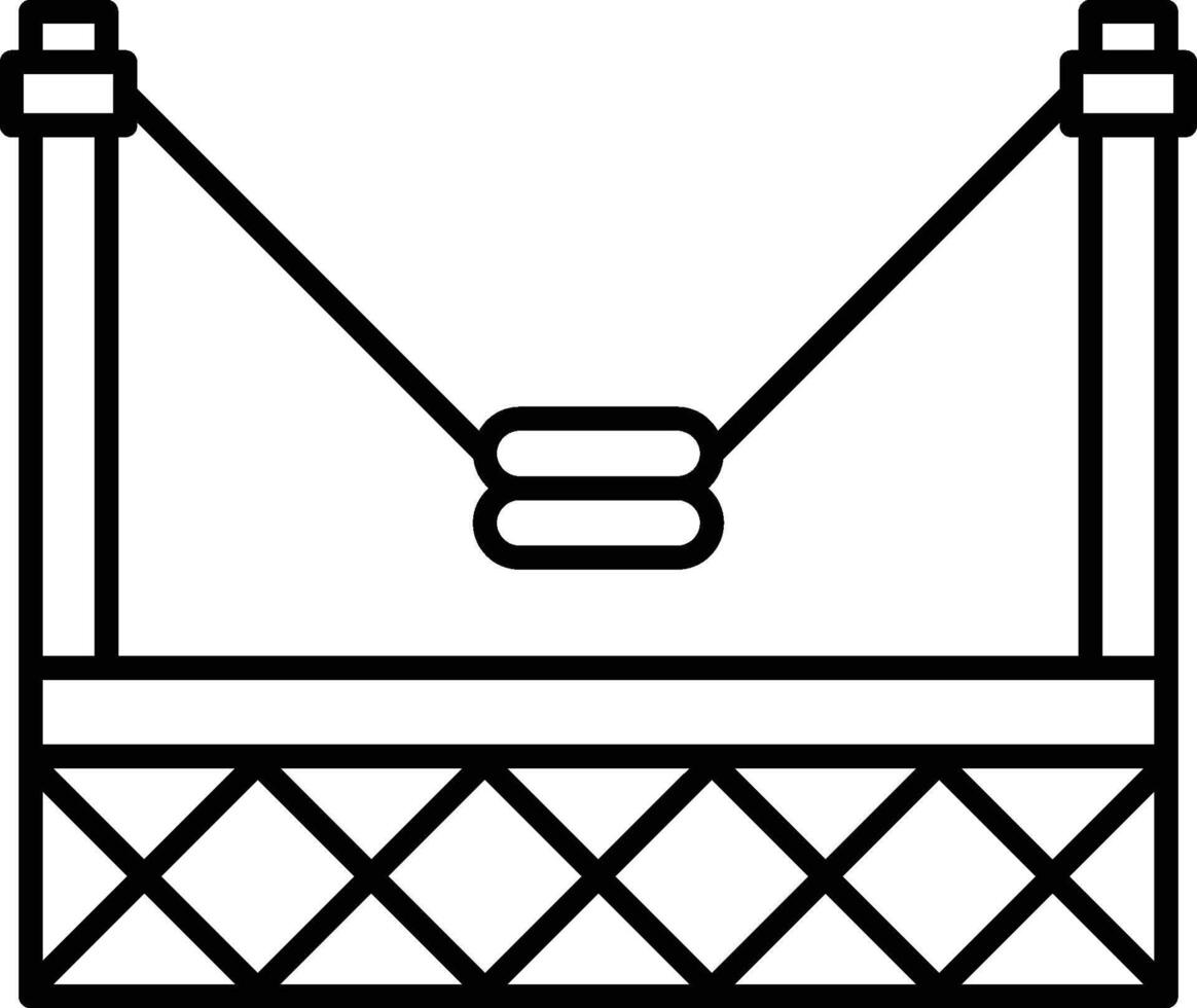 trampoline, carousel icon. Simple thin line, outline of Amusement icons for UI and UX, website or mobile application on white background vector