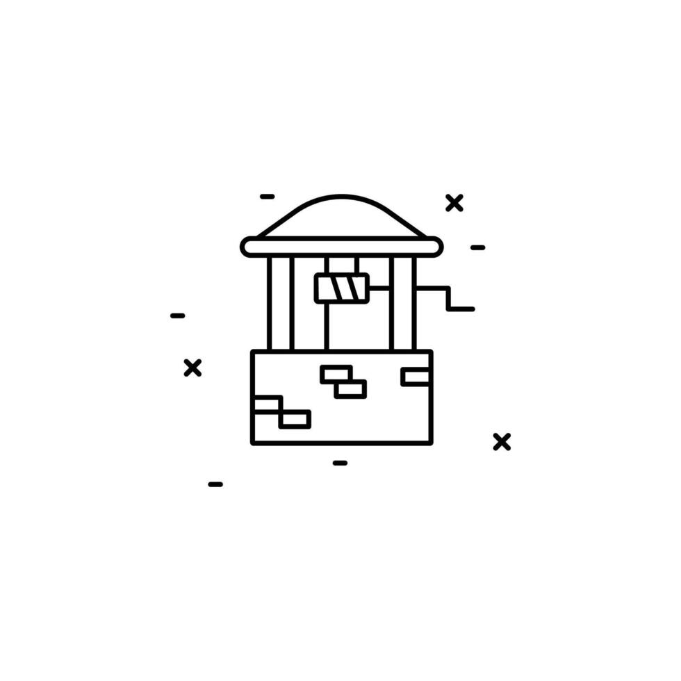 well icon. Simple thin line, outline of Agriculture icons for UI and UX, website or mobile application on white background vector