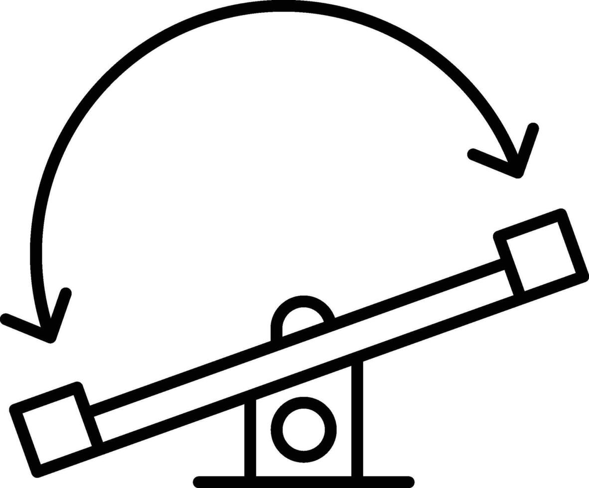 balance swing icon. Simple thin line, outline of Amusement icons for UI and UX, website or mobile application on white background vector