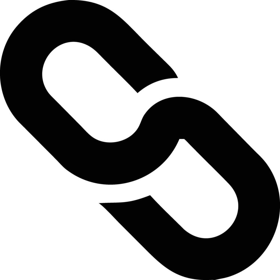 Chain Link Icon Connection, Hyperlink, Attachment, Strength, Unity, Security, Network, Bond, Symbol for Apps and Web vector