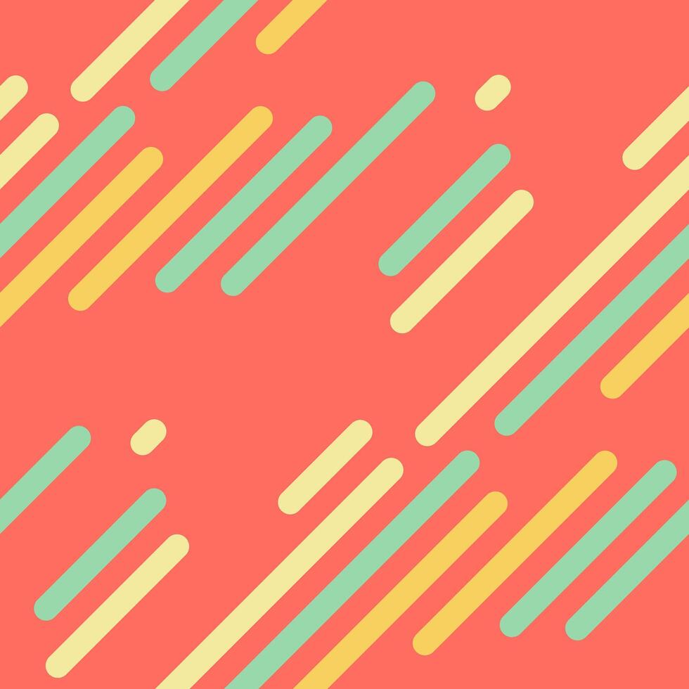 Vibrant abstract background with diagonal pastel lines on a coral backdrop. Perfect for modern websites, presentations, or social media. Evokes feelings of energy, optimism, and speed. vector