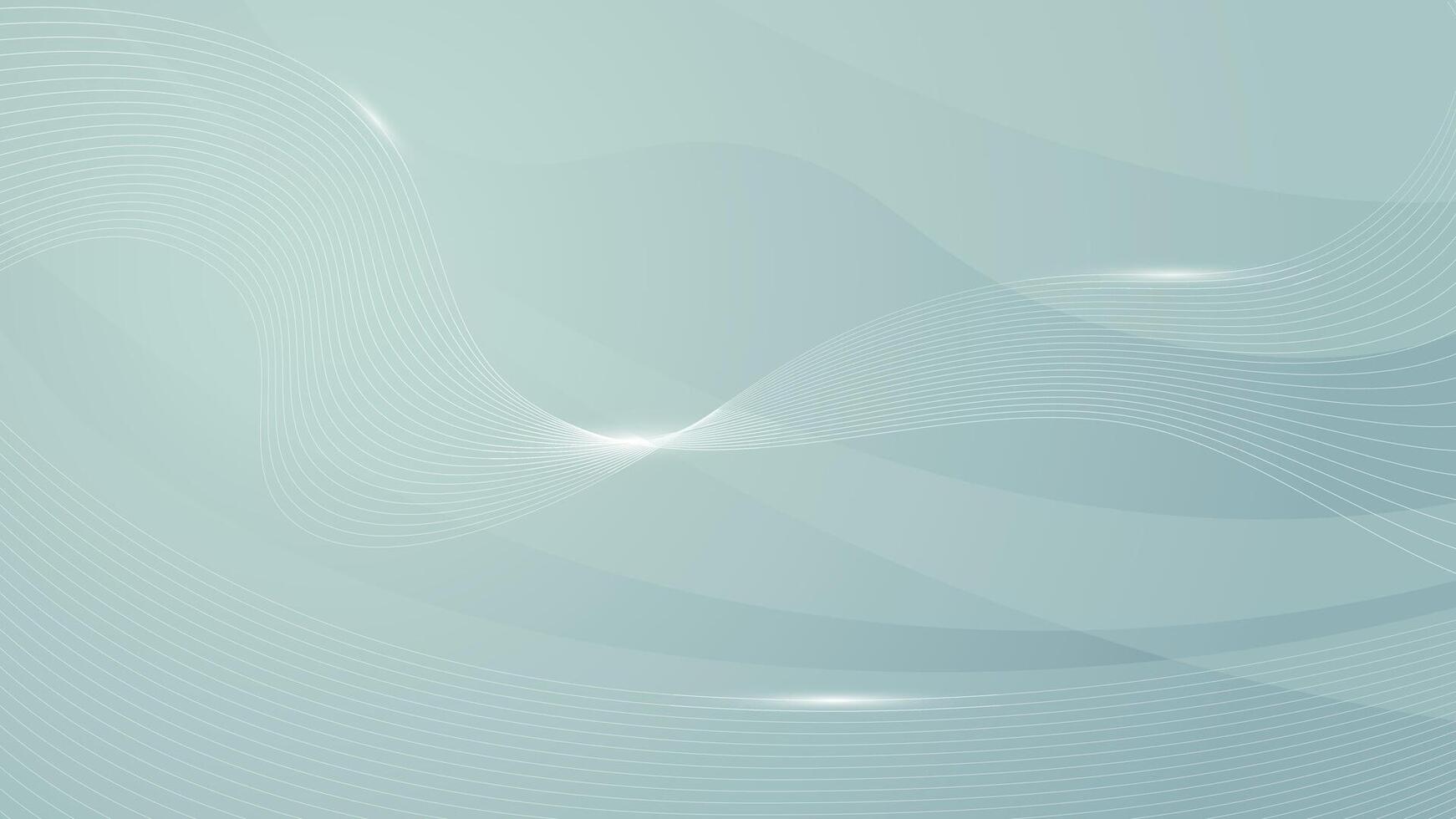Stylish light teal abstract background featuring smooth wave lines and gradient flow, ideal for presentations, web design, banners, and creative modern projects vector