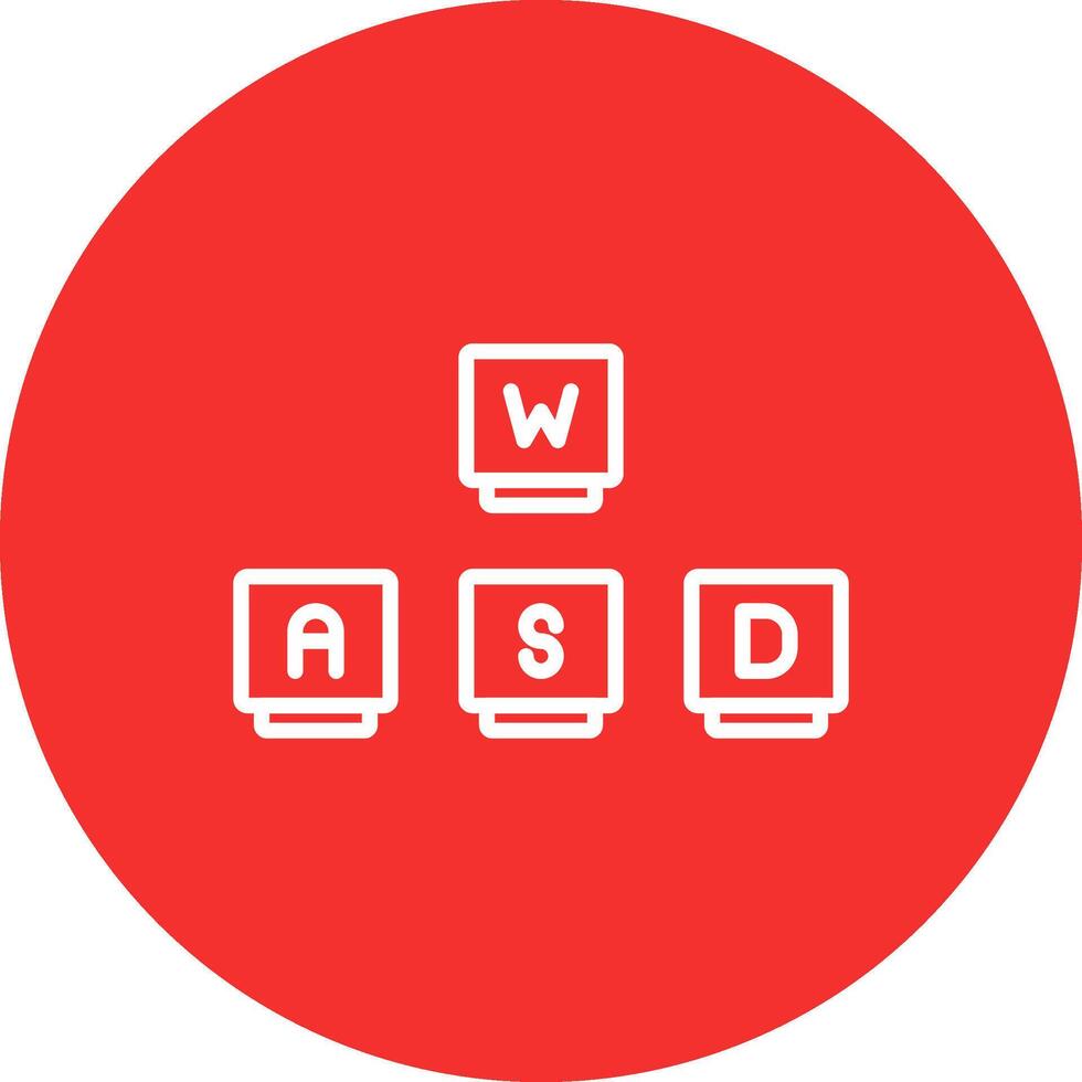 Wasd of toBubble keyboard gaming controls vector