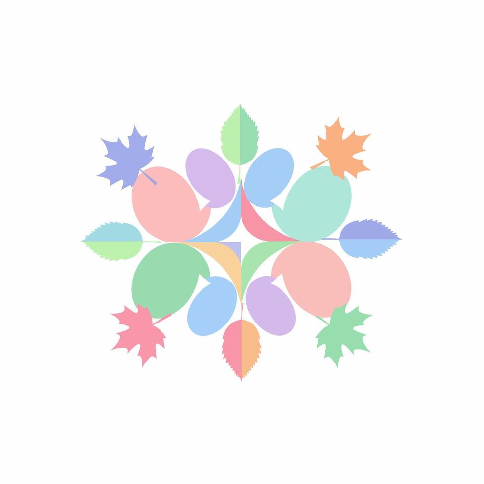Abstract Colorful Leaf Design Pattern vector
