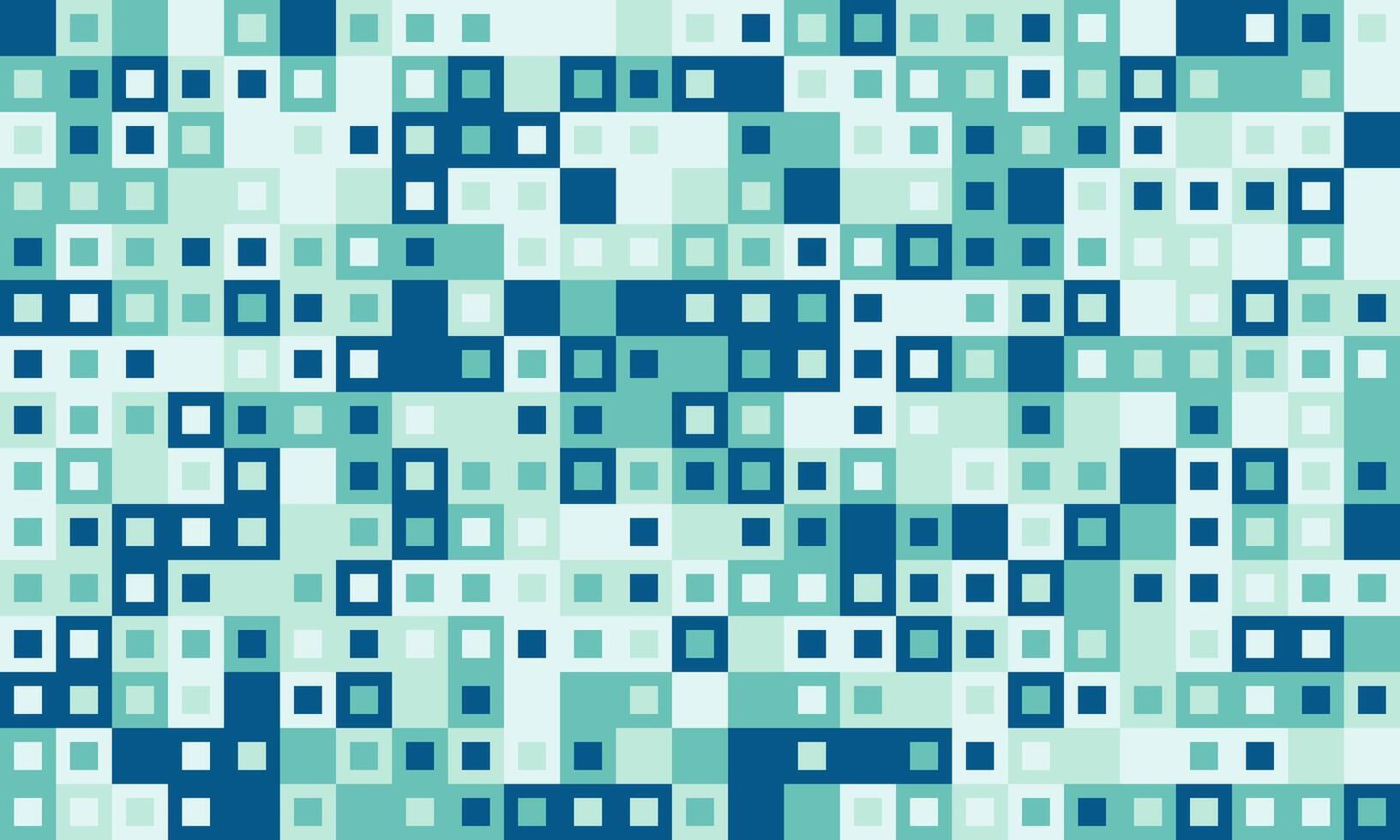 Abstract geometric background with teal and blue squares. Perfect for tech, data, or modern design projects. Represents connectivity, digital technology, and innovation. vector