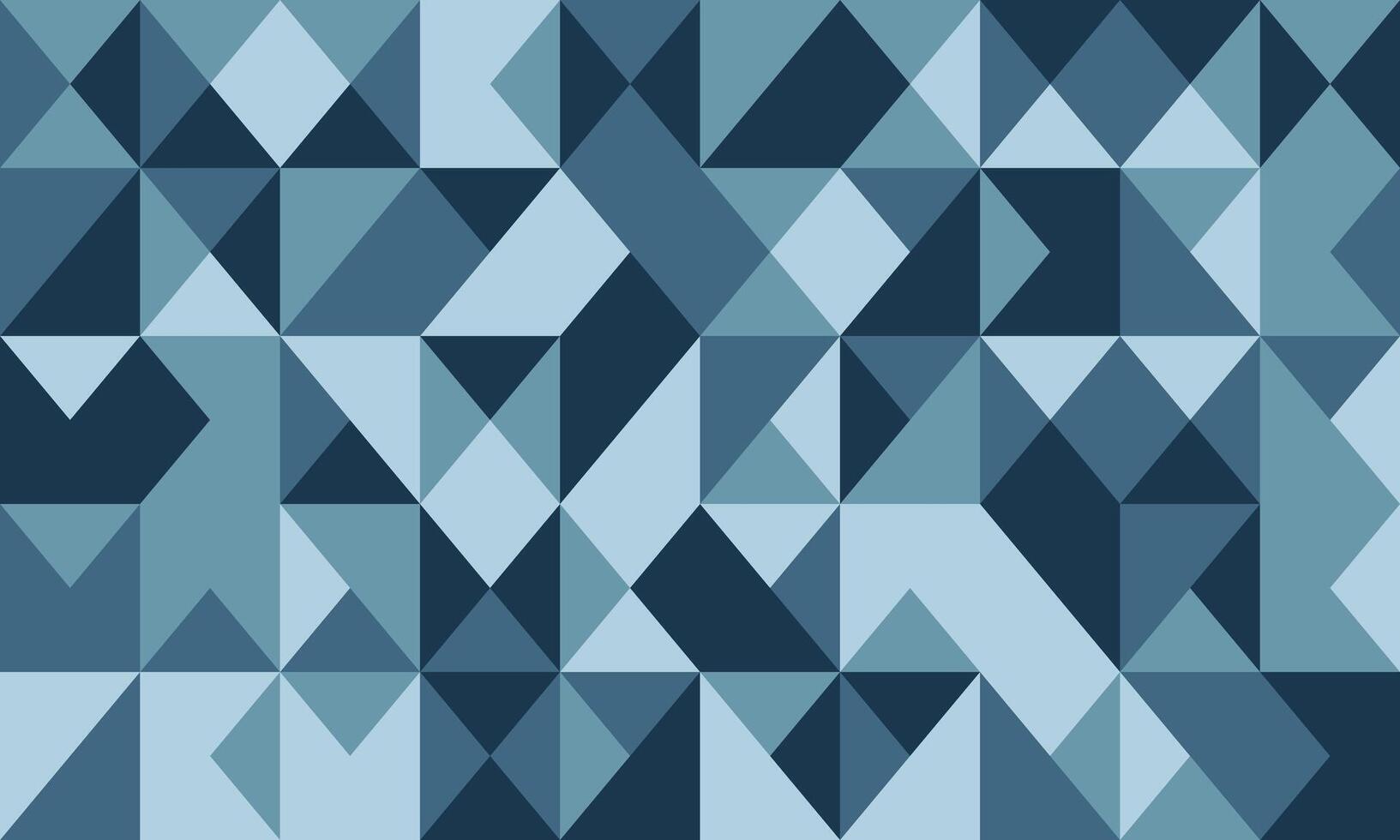 Abstract geometric background featuring a mosaic of triangles in cool blue tones. Perfect for modern designs, presentations, or as a textured overlay. vector