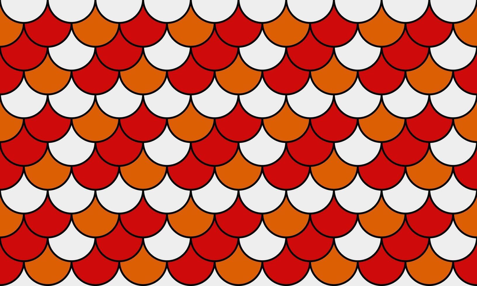 Vibrant red and orange fish scale pattern. Perfect for backgrounds, textures, or design elements. This geometric design evokes feelings of energy, warmth, and tradition. vector