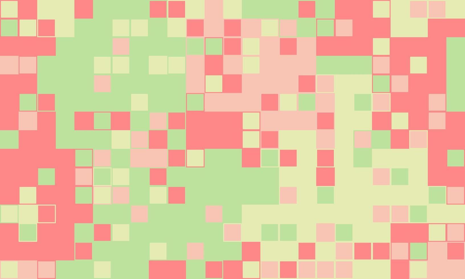 Abstract pastel mosaic background. Soft, blended squares in pink, green, and beige create a calming, modern design. Perfect for websites, presentations, or textile prints. vector