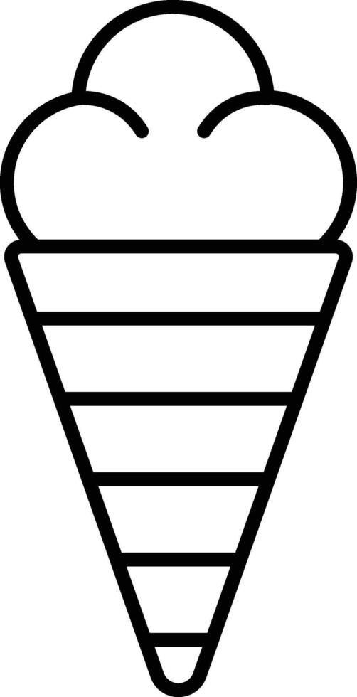 ice-cream icon. Simple thin line, outline of Amusement icons for UI and UX, website or mobile application vector