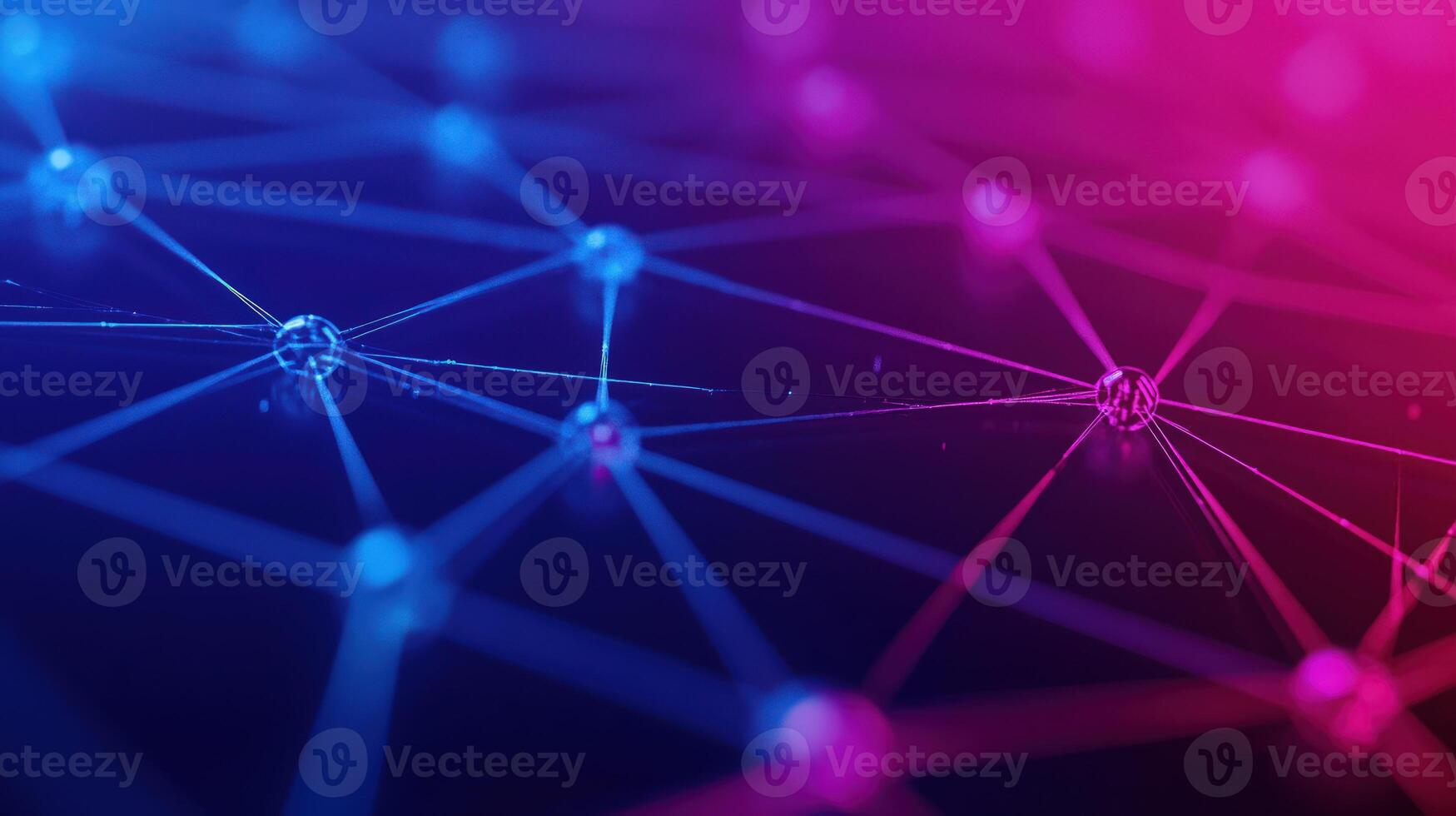 Abstract network connection, glowing nodes, dark background, digital concept photo