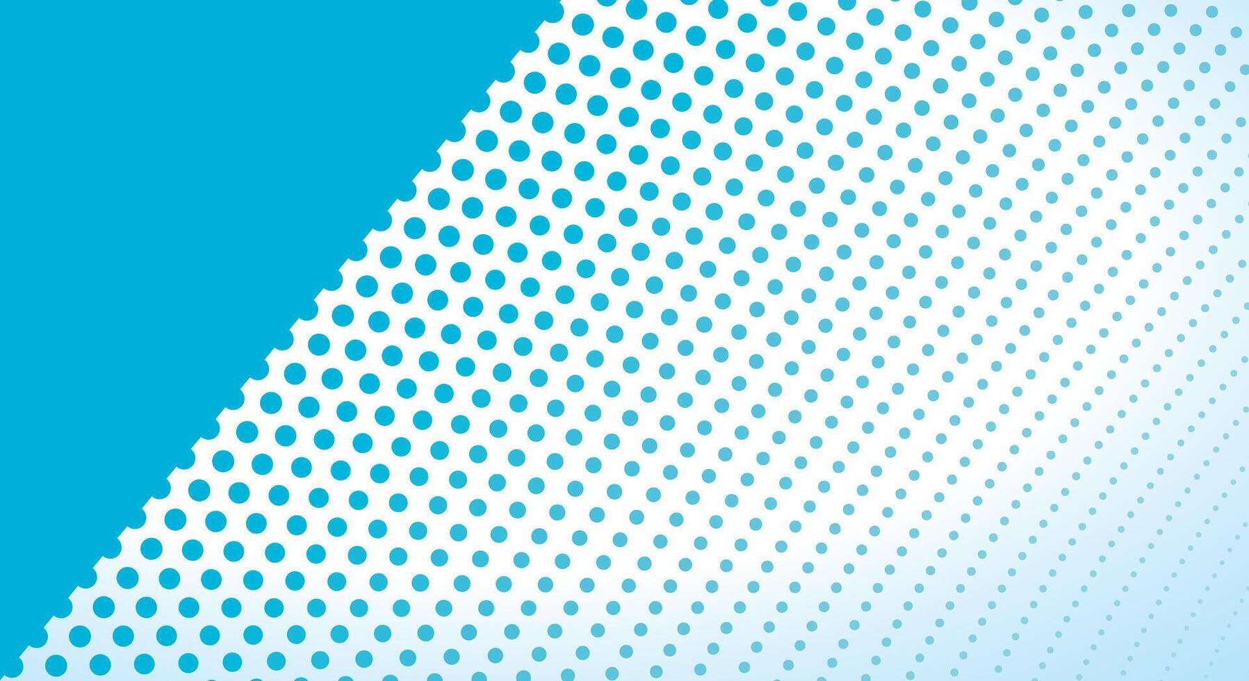 Abstract geometric background with blue pixel halftone polka dot texture vector