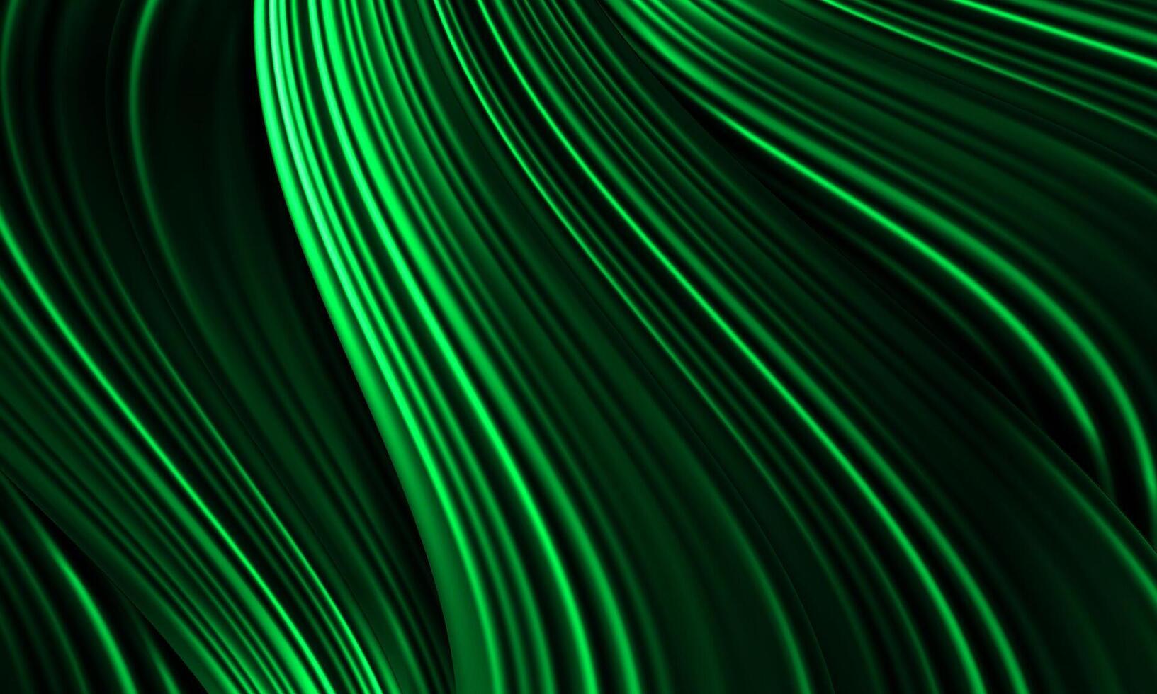 Elegant green abstract background with smooth, flowing lines and silky texture. vertical waves. dynamic feel. vector