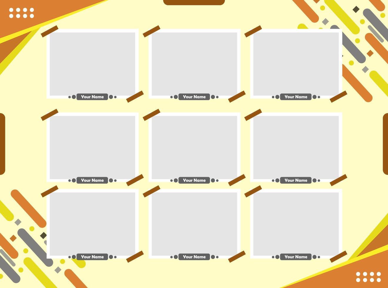 photo frame template with cute and attractive abstract frame vector