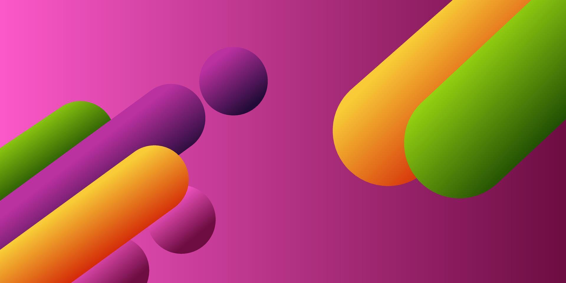 Abstract Gradient Background with Colorful Shapes and Rounded Bars vector