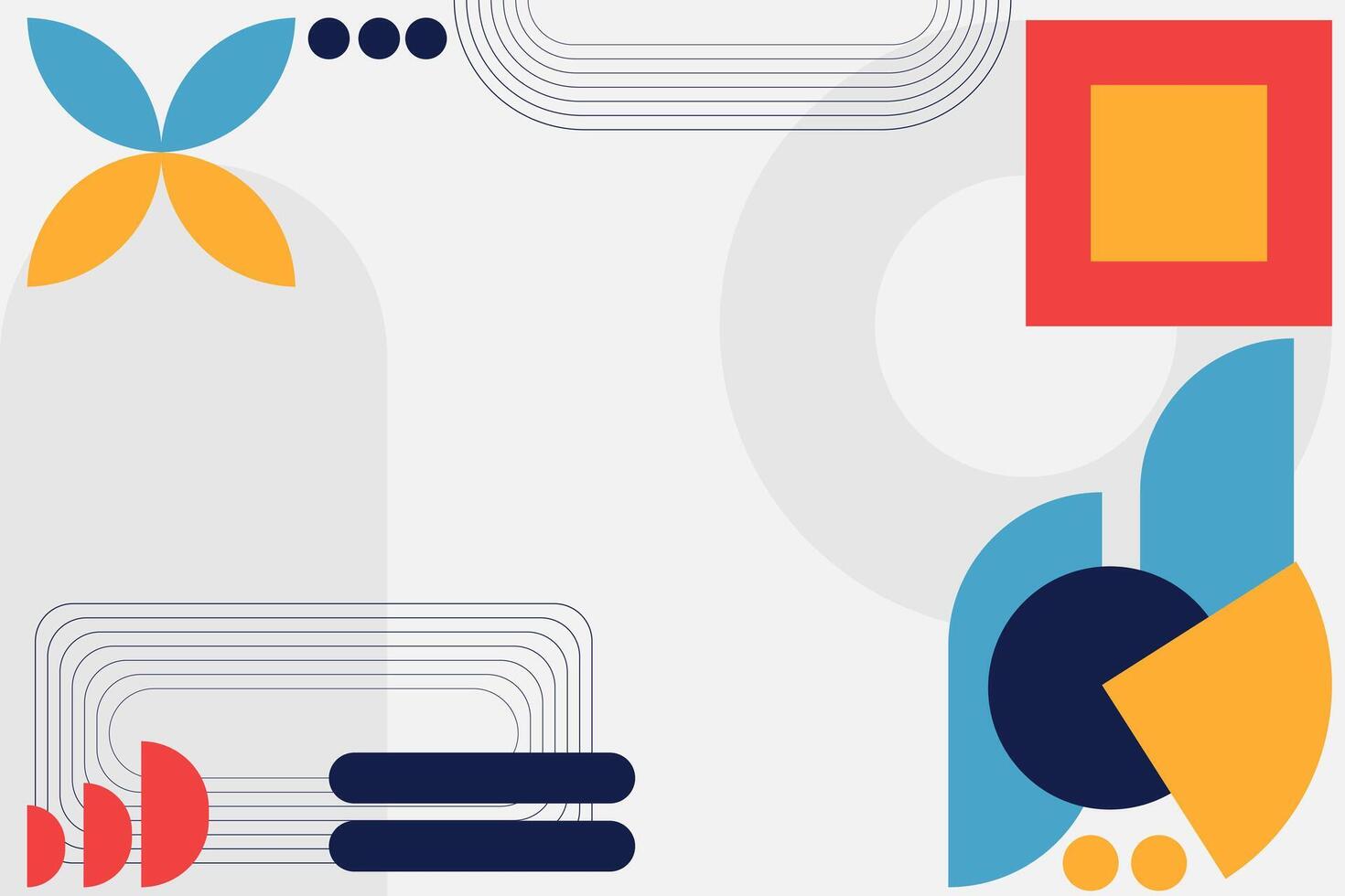 Abstract shapes and colors on a white background vector