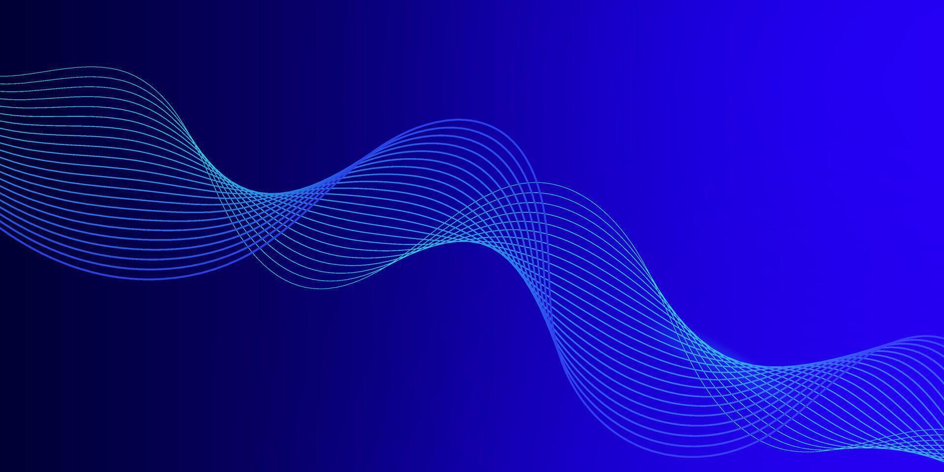 Vibrant blue gradient background with flowing abstract wave patterns. Clean, dynamic, and modern suitable for digital templates and tech promotions. vector