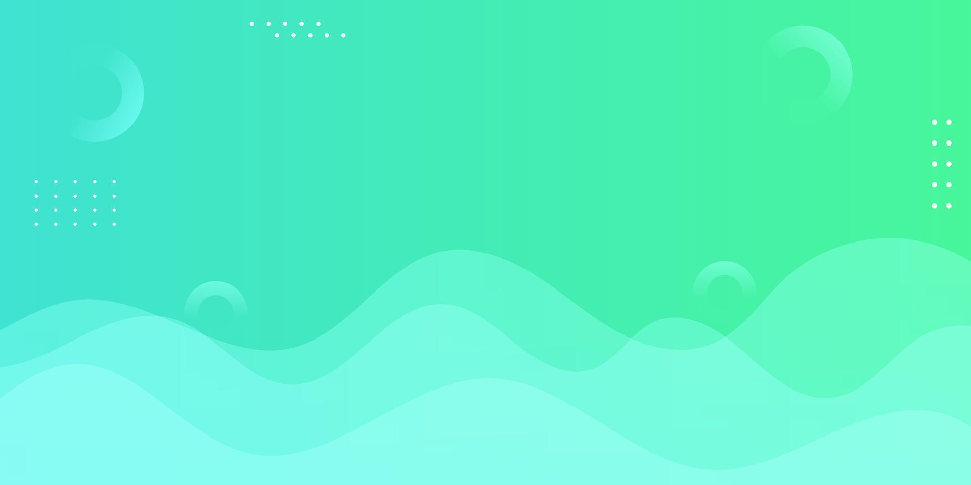 Fresh turquoise background with soft wave shapes and minimal abstract elements. Ideal for web design, banners, and creative promotional templates. vector