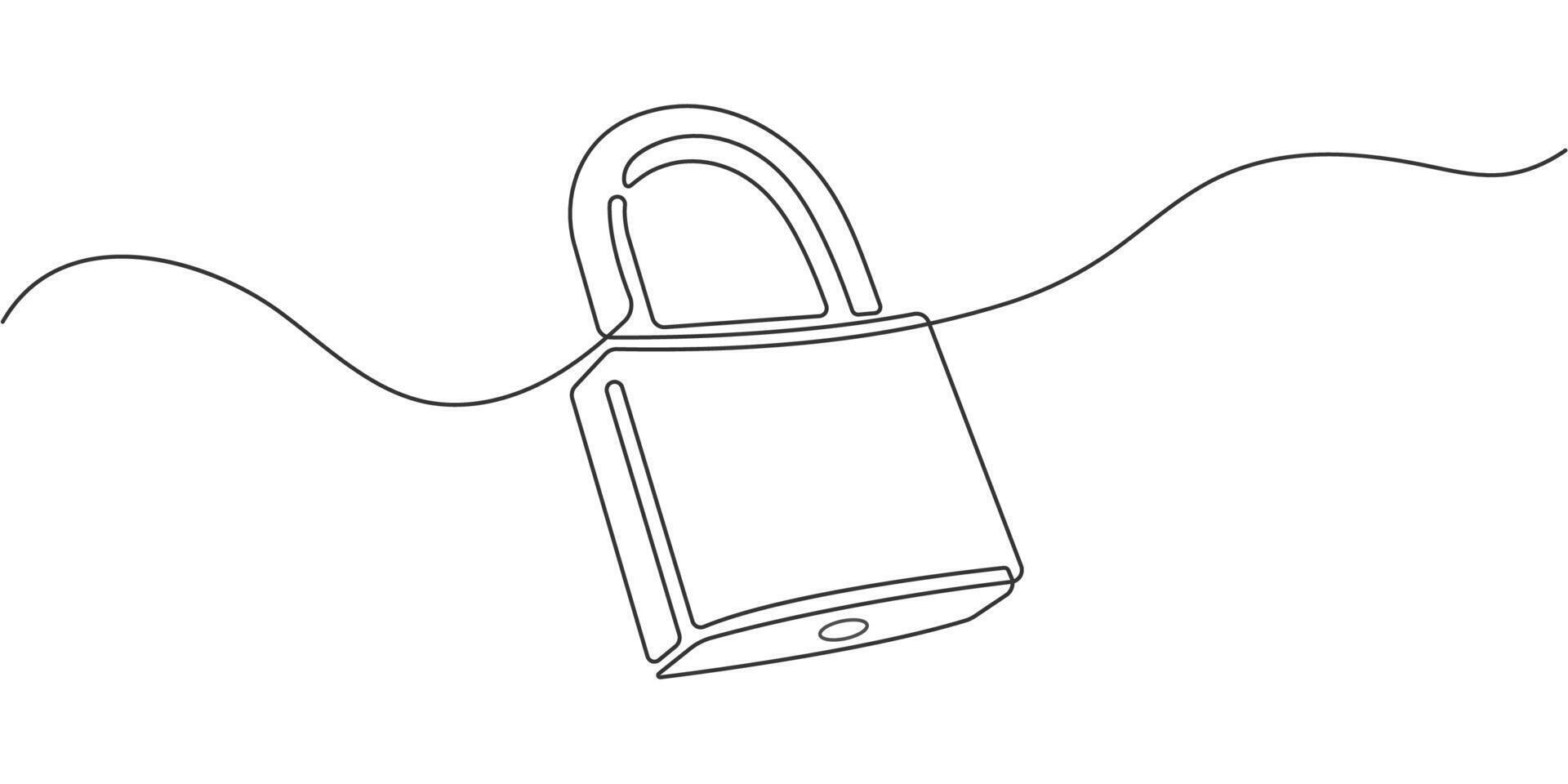 Security lock. Protection of data, information, website. vector