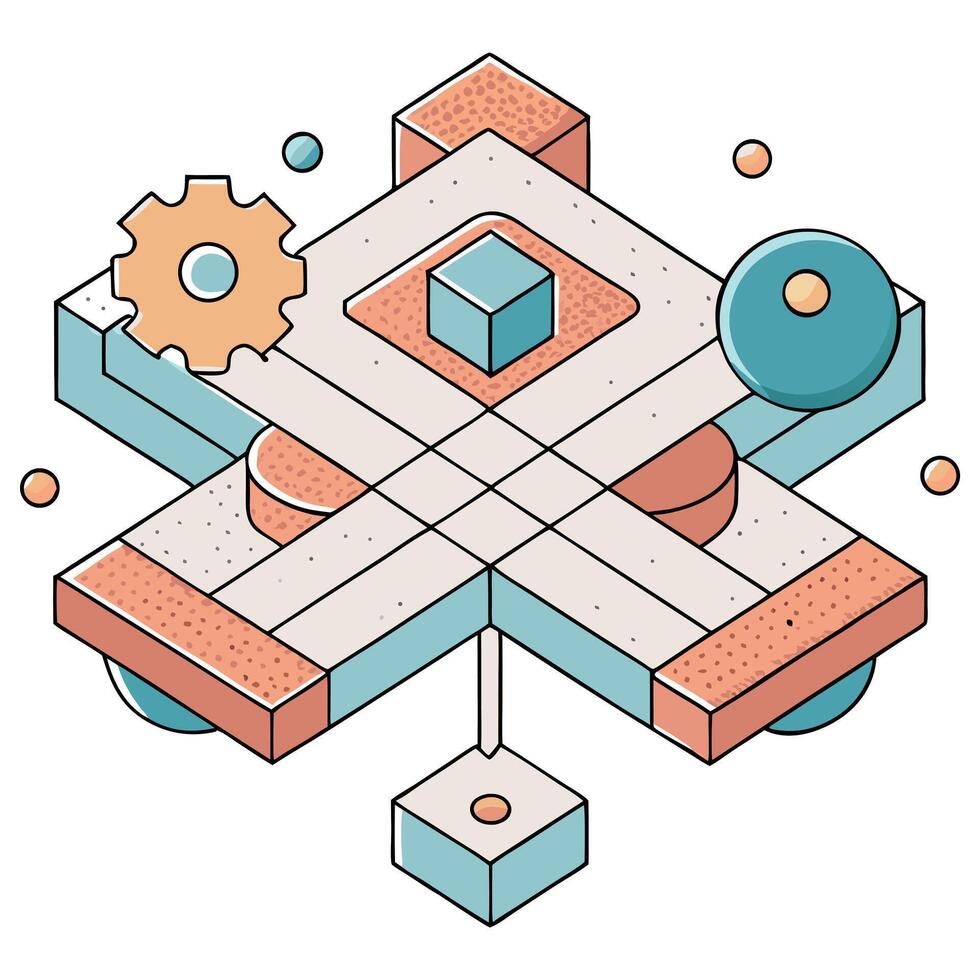 Top down composition highlighting the intricate details and tactile quality of a textured surface Icons vector