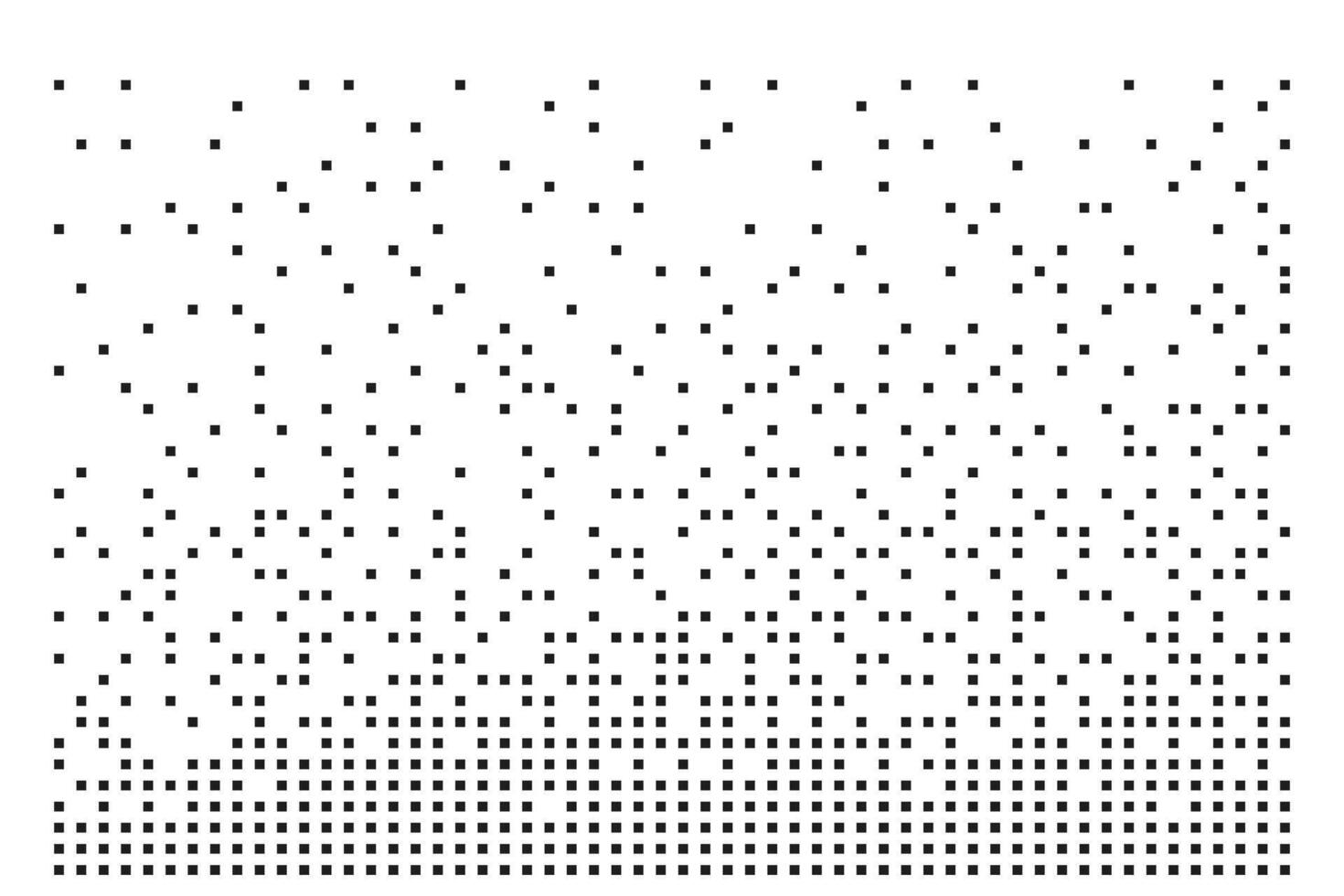 Disintegration dot grain noise, fade halftone effect, disperse dot work, Dispersed background mosaic pixel grid. vector