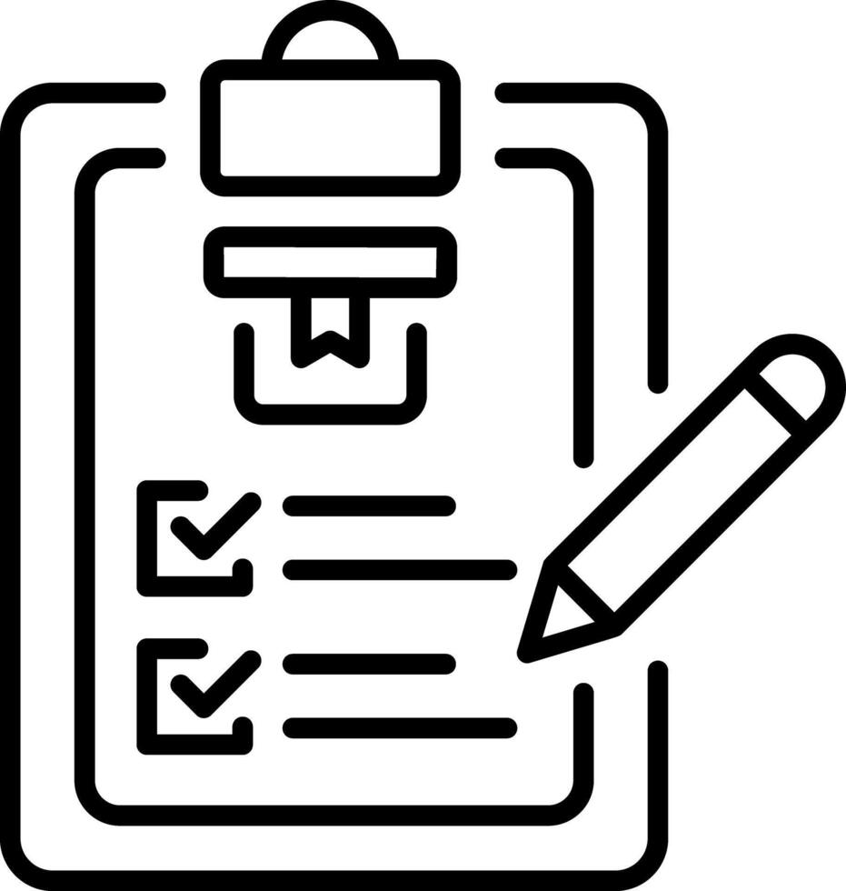 A linear style icon representing delivery list vector