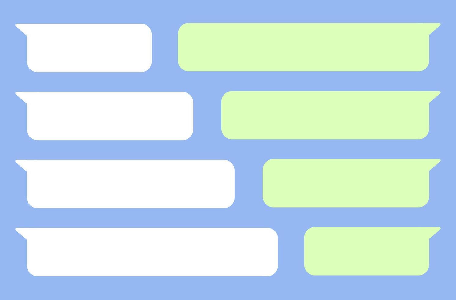 Text Messages Speech Bubbles App Phone Texting Blank Green White vector