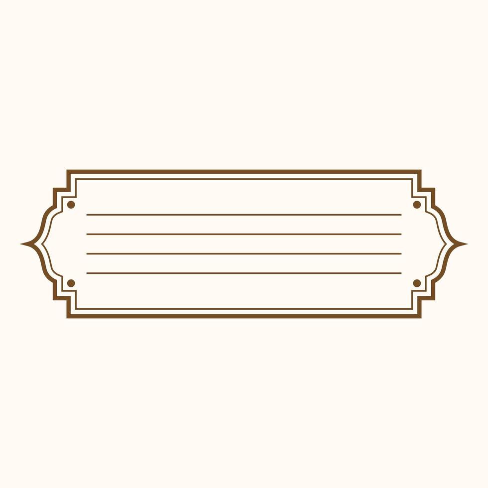 A simple line drawing of a blank frame vector