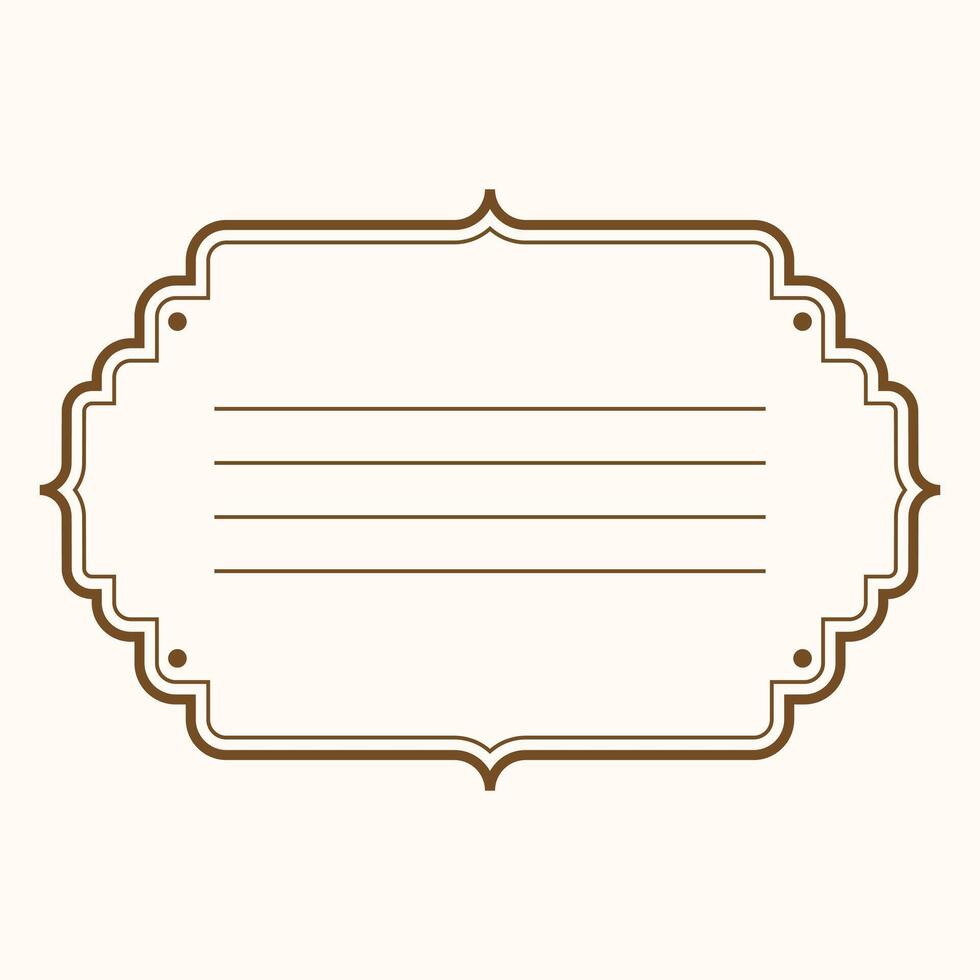A blank frame with a line on it vector