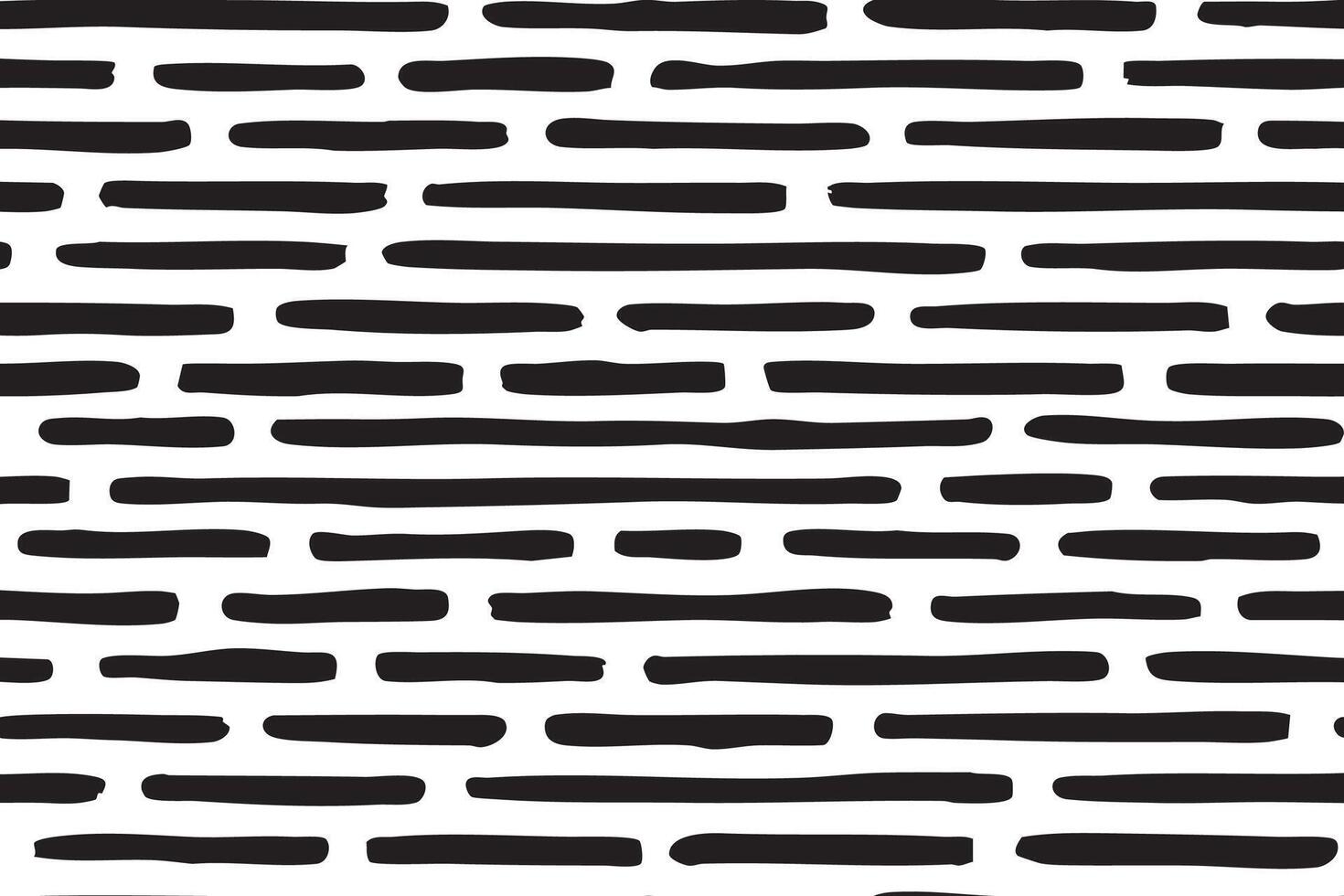 Seamless Hand-drawn irregular horizontal stripe seamless pattern vector