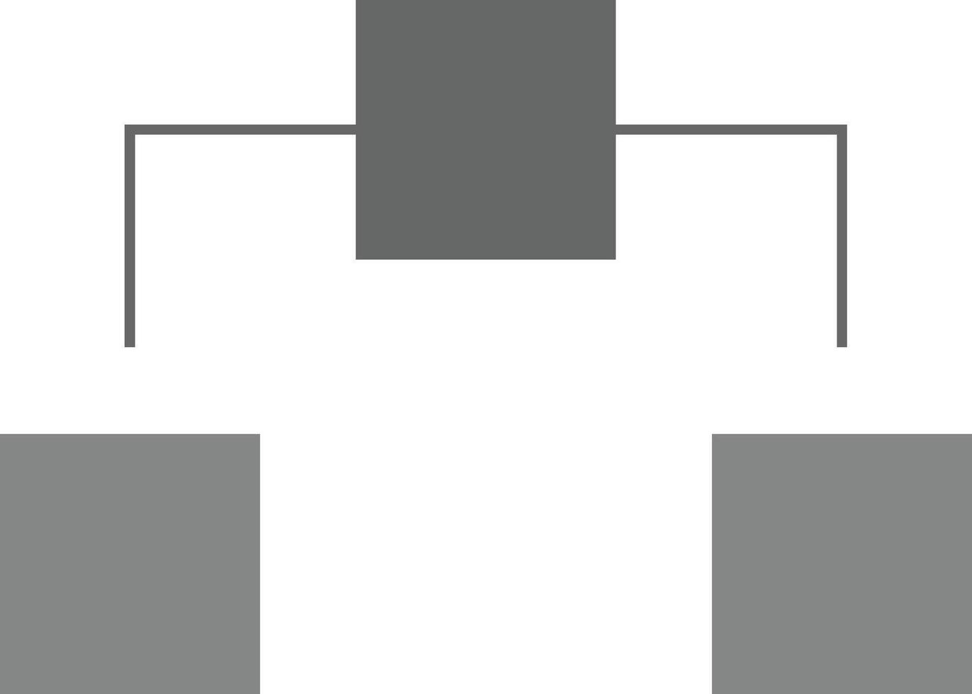 decision tree icon. Crisp glyph for branching logic and process diagrams, optimized for interfaces on a white background. vector