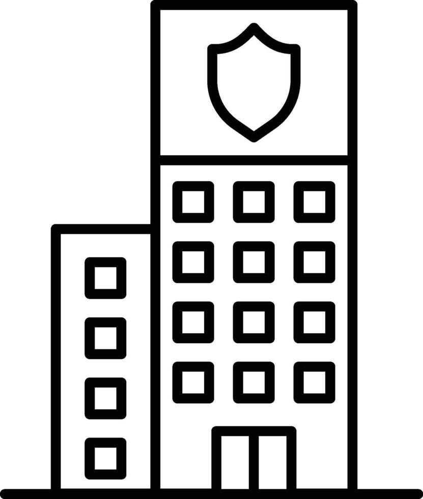 courthouse, building icon. Simple thin line, outline of Buildings icons for UI and UX, website or mobile application on dark blue gradient background on the background of a light map vector