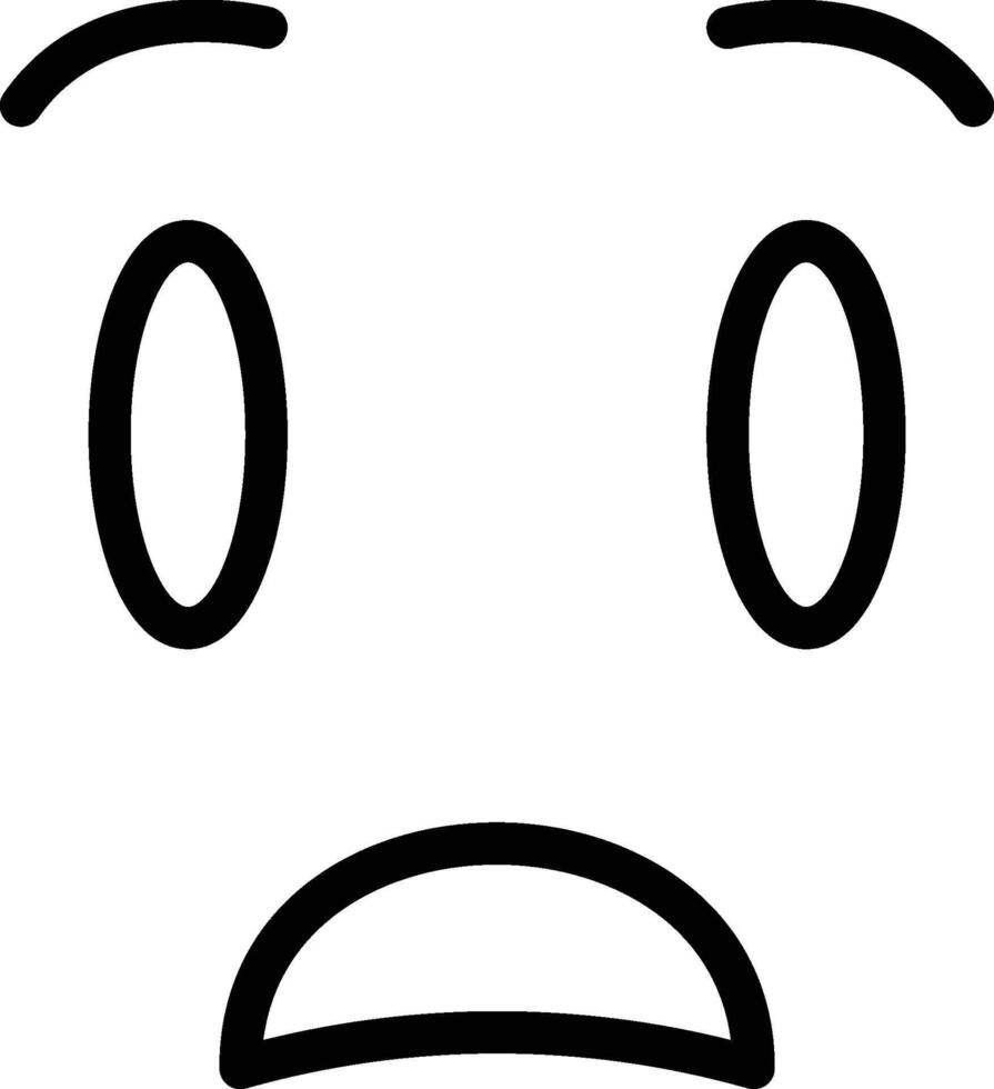 anguished, face icon. Simple thin line, outline of Emotion icons for UI and UX, website or mobile application on white background vector