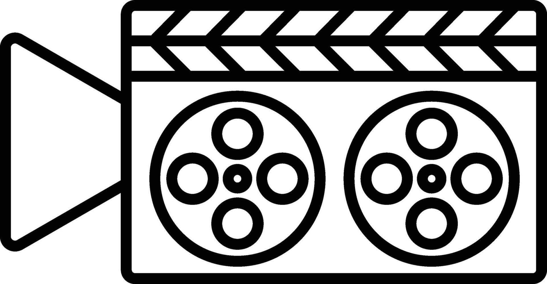 camera, , cinema icon. Simple thin line, outline of movie, cinema, film, screen, flicks icons for UI and UX, website or mobile application on white vector