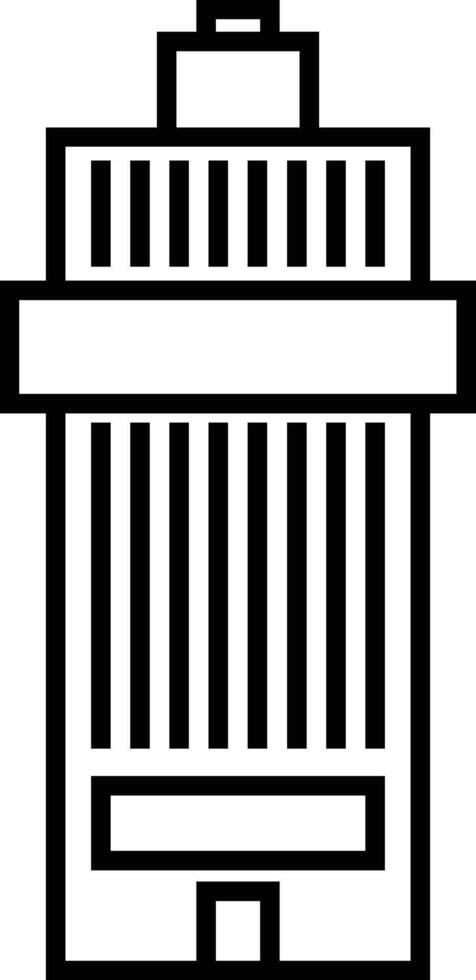 Warehouse outline icon. Simple outline of building for UI and UX, website or mobile application without background vector