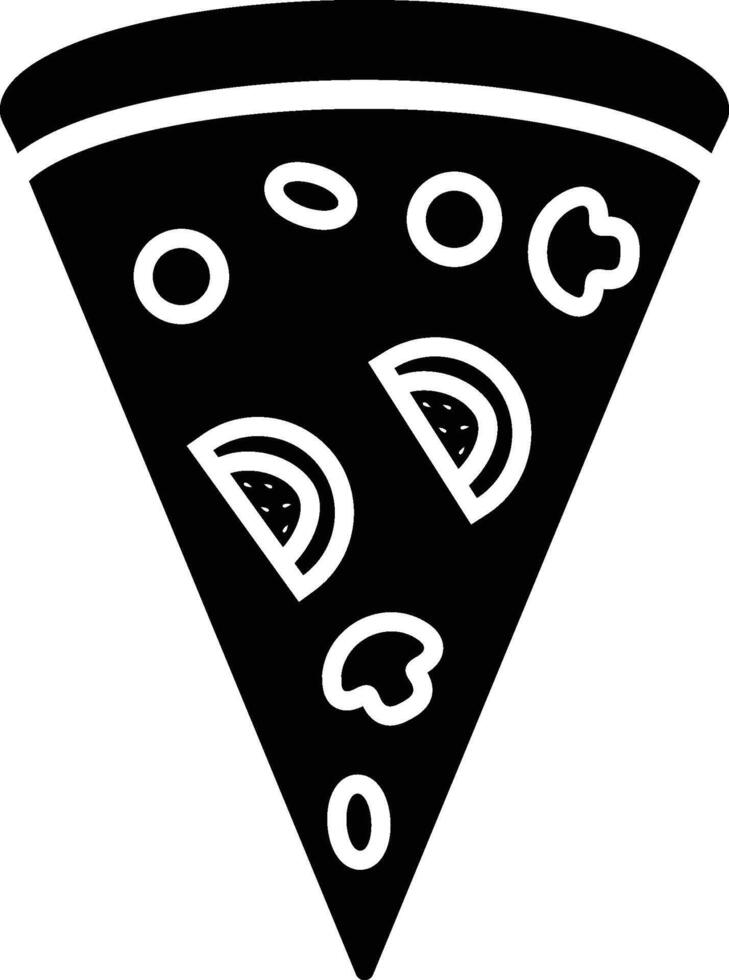 The icon of slice of pizza. Simple flat icon illustration, of slice of pizza for a website or mobile application on white background vector
