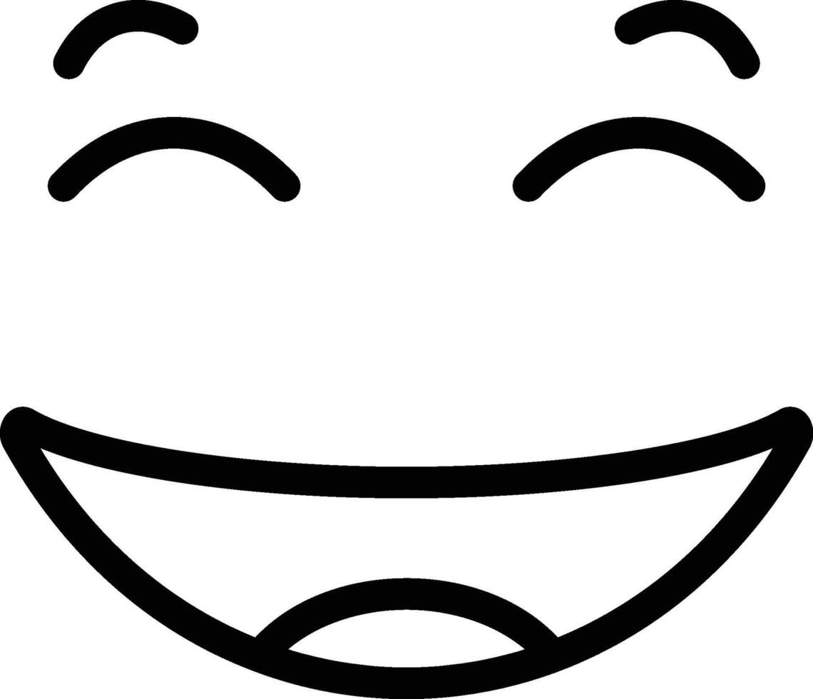 beaming, face, with, smiling, eyes icon. Simple thin line, outline of Emotion icons for UI and UX, website or mobile application on white background vector
