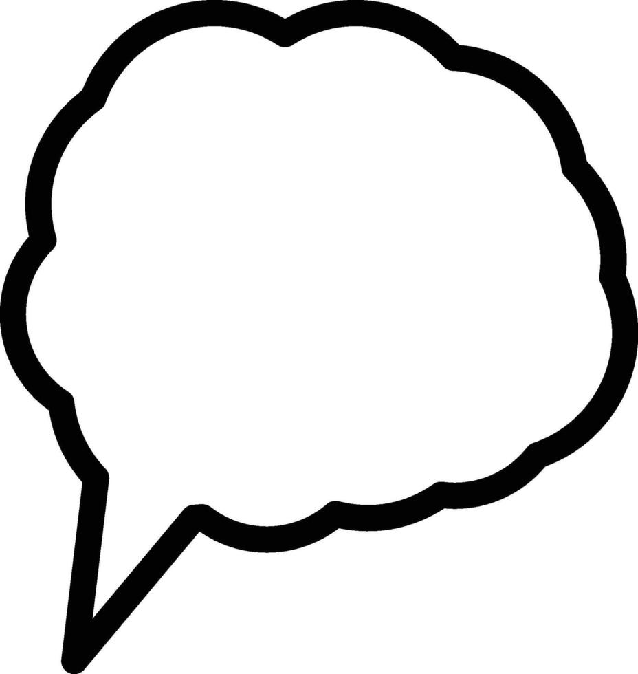 bubble, chat, cloud icon. Simple thin line, outline of chat bubble icons for UI and UX, website or mobile application on white background vector