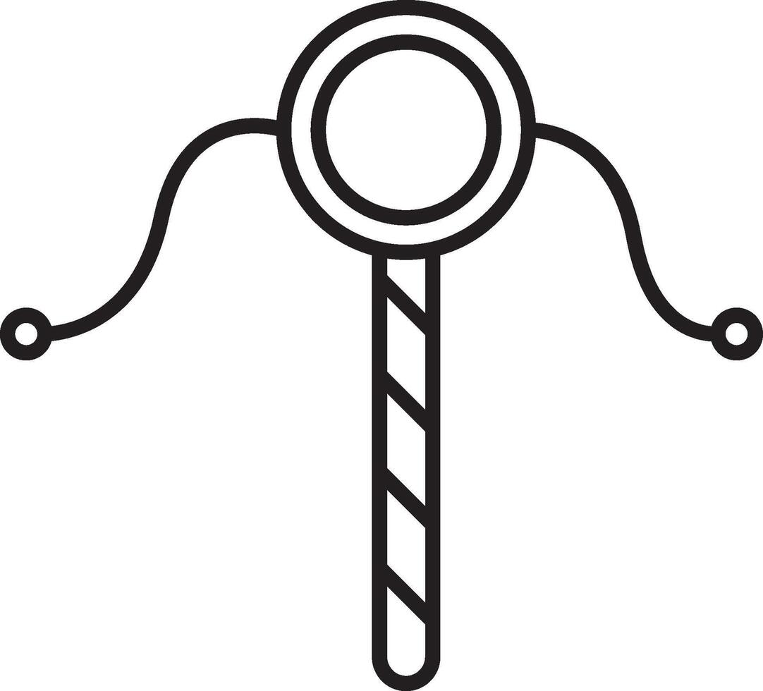 Asian toy, daikon icon. Simple thin line, outline of Chinese icons for UI and UX, website or mobile application on white background vector