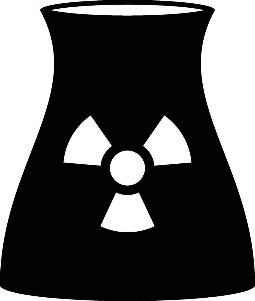 Nuclear power icon. Simple glyph of energy for UI and UX, website or mobile application on white background vector