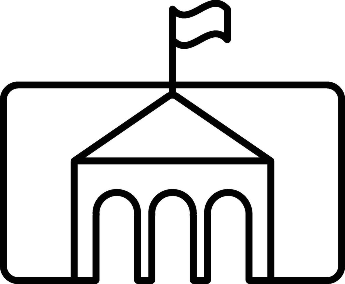 museum outline icon. Simple for UI and UX, website or mobile application on white background vector