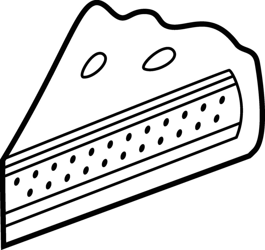 Piece of pie icon. Simple outline of autumn set for UI and UX, website or mobile application on white background on white background on the background of a light map vector