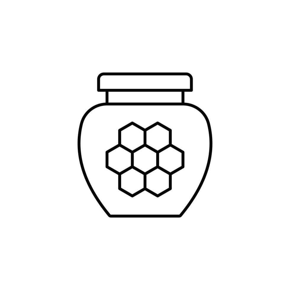 Honey icon. Simple thin line, outline of autumn icons for ui and ux, website or mobile application on white vector