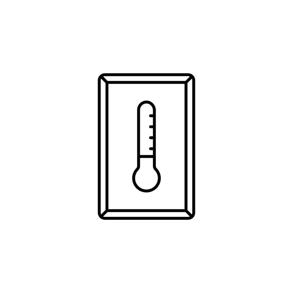 Thermometer icon. Simple thin line, outline of autumn icons for ui and ux, website or mobile application on white background vector