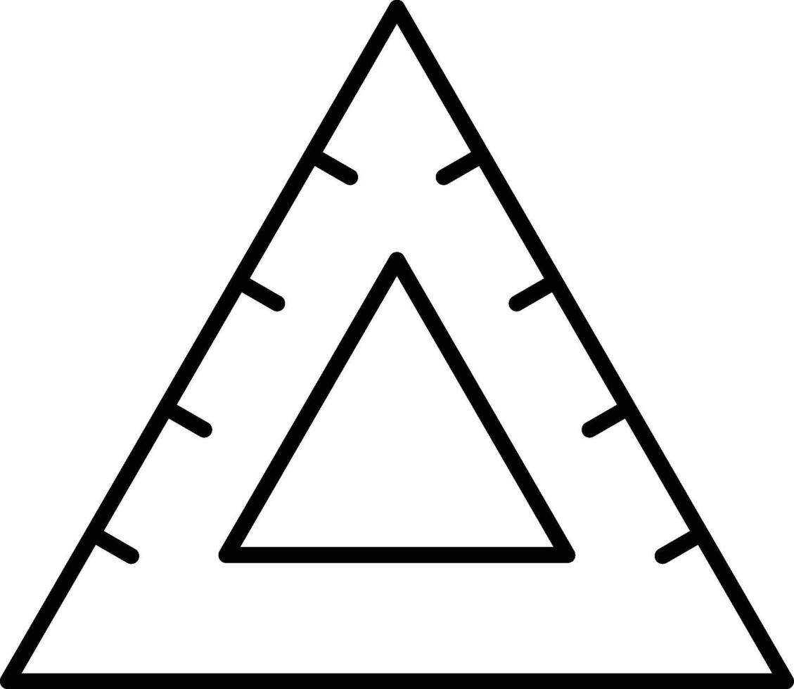 ruler, triangle icon. Simple thin line, outline of Construction tools icons for UI and UX, website or mobile application vector