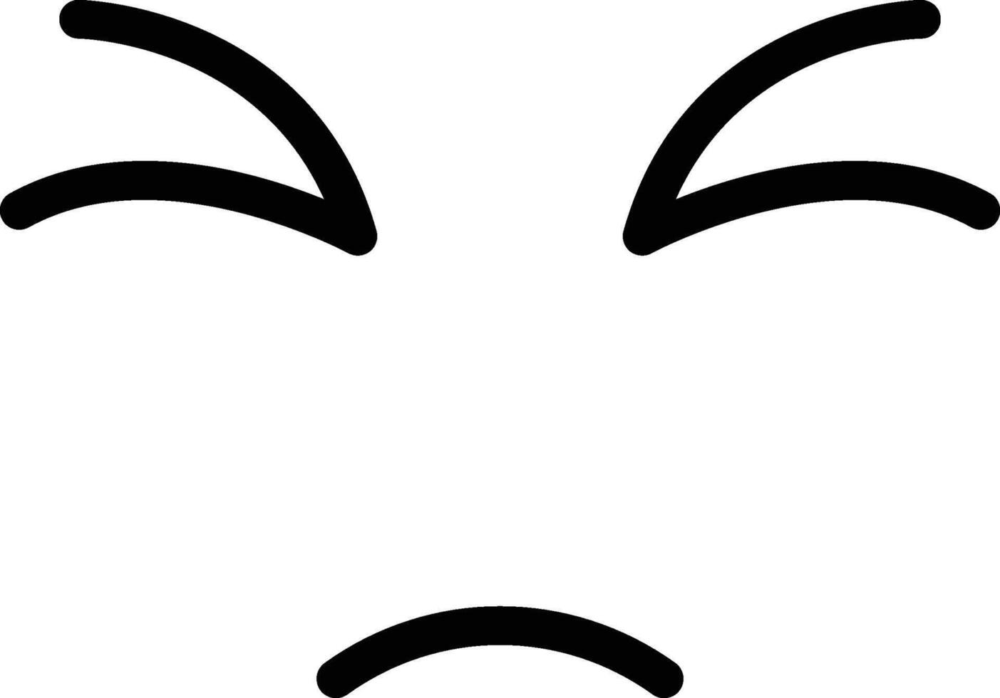 confused, face icon. Simple thin line, outline of Emotion icons for UI and UX, website or mobile application on white background vector