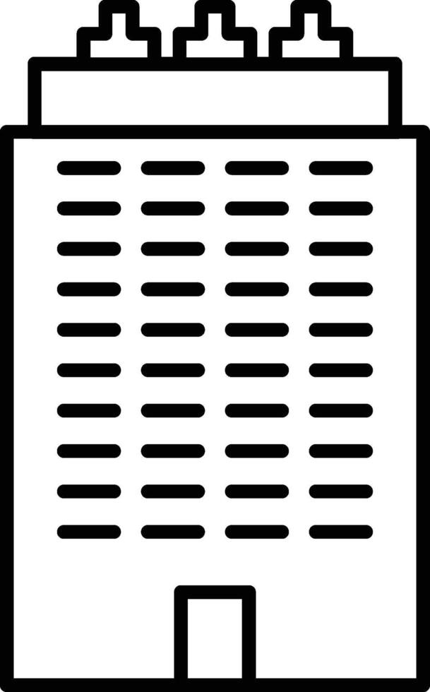 Modern building outline icon. Simple outline of building for UI and UX, website or mobile application without background vector
