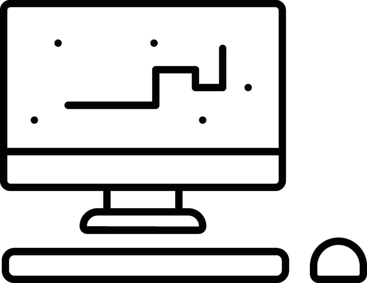 computer, snake, game icon. Simple thin line, outline of esport icons for UI and UX, website or mobile application on white background vector