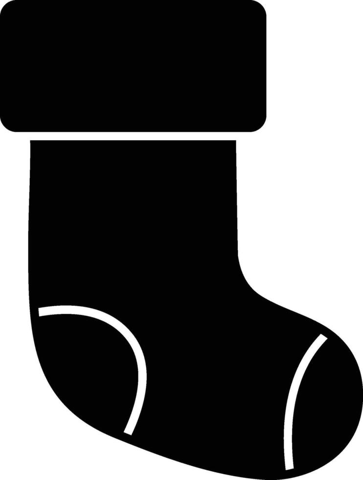 Christmas sock icon. Simple glyph of Christmas, New Year and holidays set for UI and UX, website or mobile application on white background vector