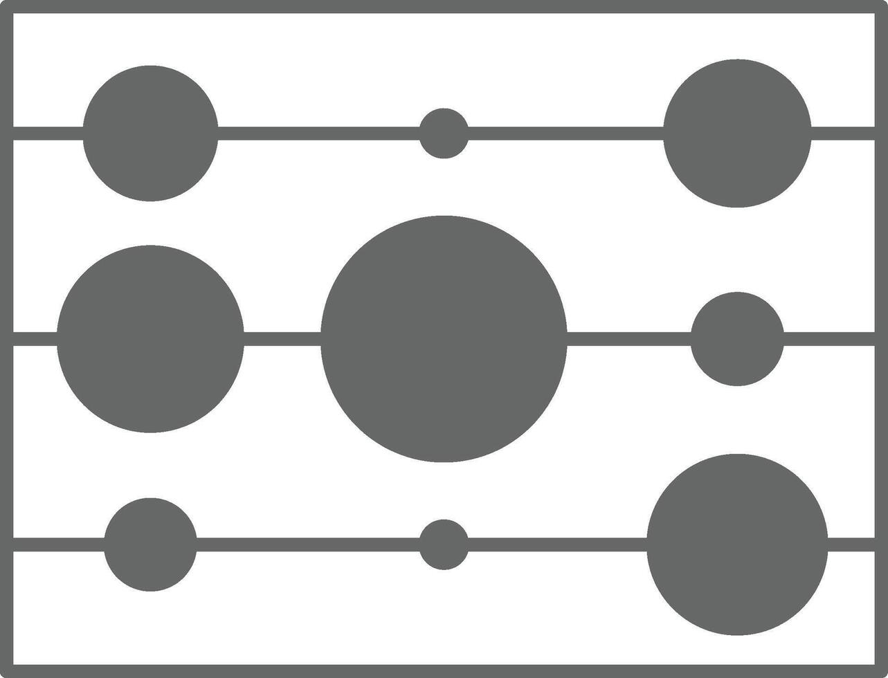 bubble chart icon. Lightweight bubble glyph for scatter and distribution visuals, optimized for web and mobile UI on a white background. vector